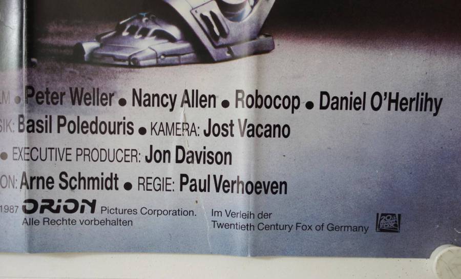 Robocop original release german double-panel movie poster